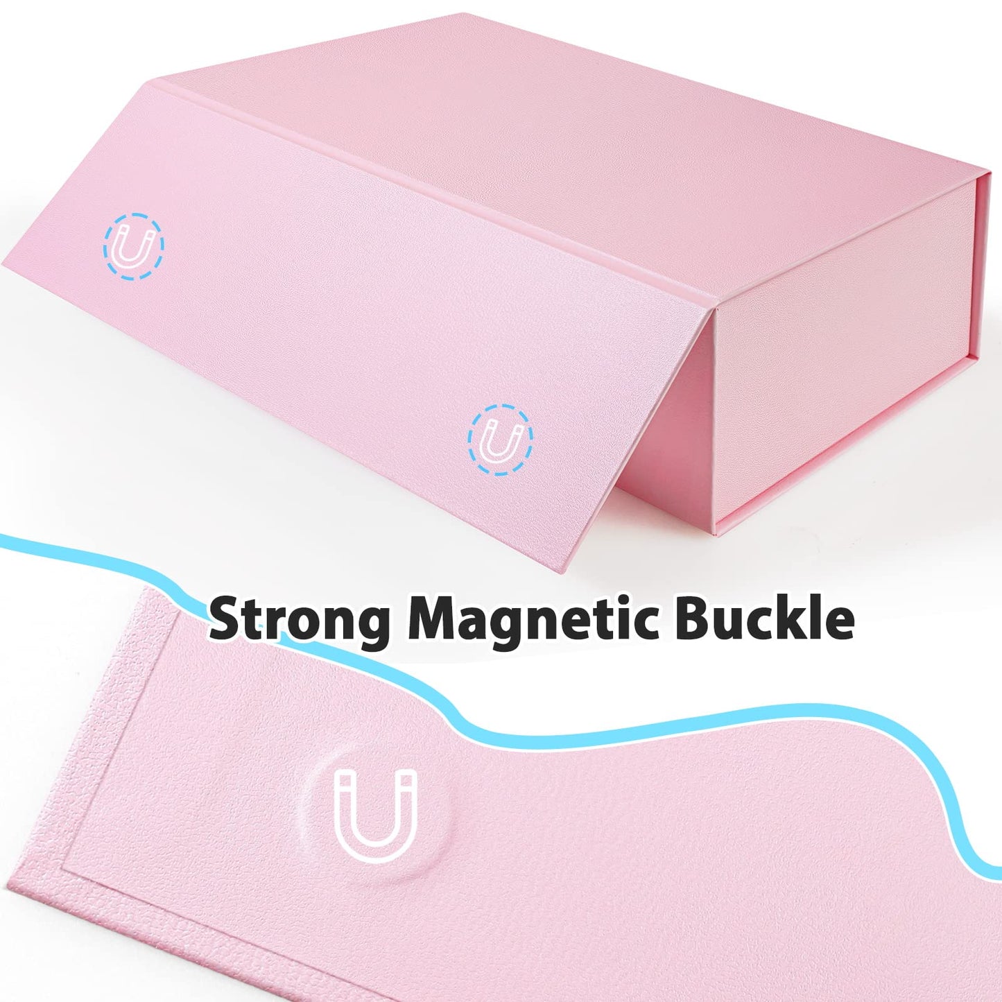 Harhana 3x5 Index Card Holder Pink Card File Box Organizer, Hold 1200 3x5-Inch Flash Cards- 2 Pack Pink