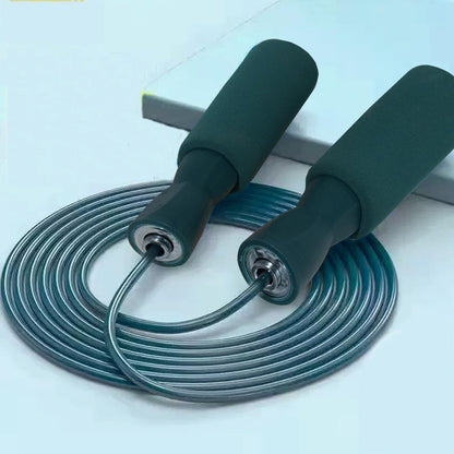 Green Jump rope,Adjustable Skipping Rope with Soft Foam Handles