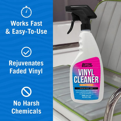 Boat Vinyl Cleaner Upholstery and Seat Cleaner Protectant for Marine Vinyl Windows and Pontoon Interiors Effective Boat Cleaning Supplies and Conditioner Products