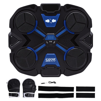 Alomejor Music Boxing Machine, Interactive Punching Trainer with LED Counter and Padded Cushion for Home and Gym Use