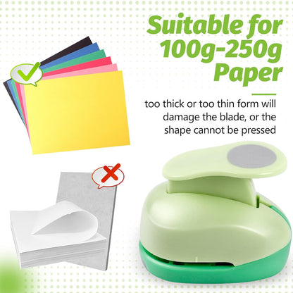 UCEC Paper Punch, 3 Inch Circle Punch Large Hole Puncher Paper Circles Craft Puncher Handmade Paper Punches for Crafting Scrapbooking Cards Arts Fun Projects Back to School Supplies