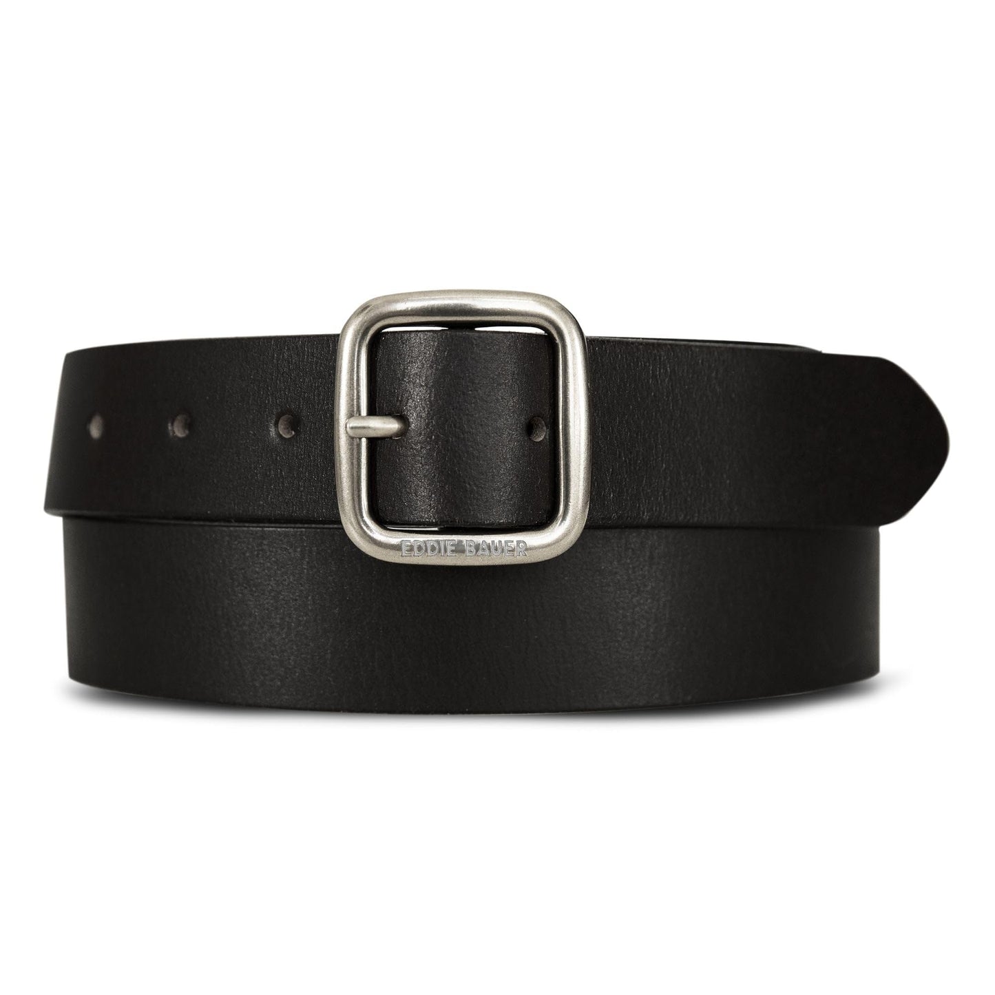 Eddie Bauer Women's Casual Leather Belts with Durable Metal Buckle, Center Bar - Black, XX-Large