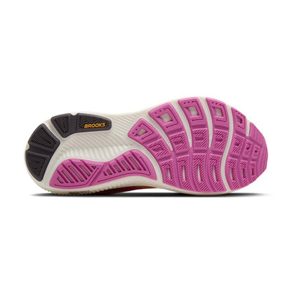 Brooks Women’s Ghost 17 Neutral Running Shoe - Apricot/Grey/Pink - 8 Medium