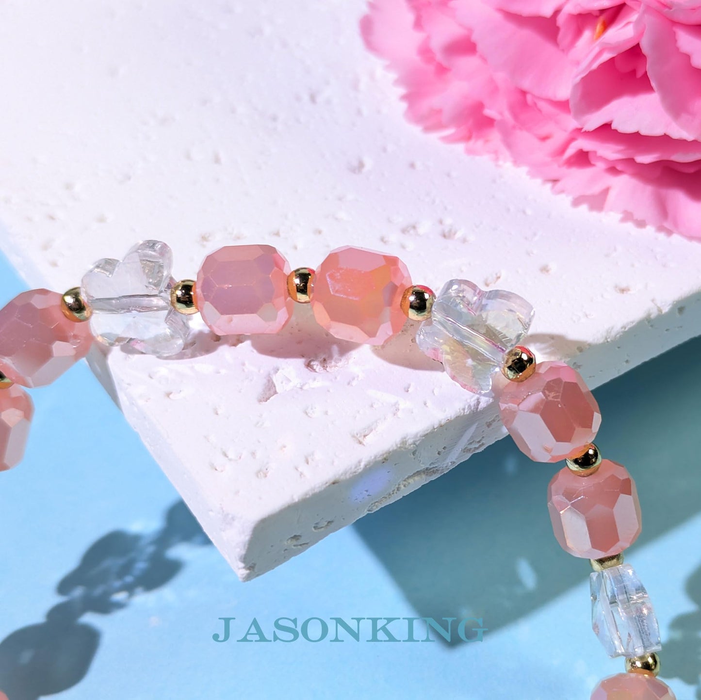 jasonking Butterfly Crystal Stretch Bracelet for Women,Birthday Gift for Mothers, aniversary gift (light yellow)