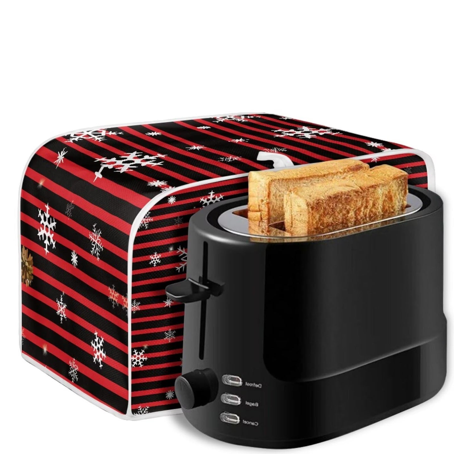ASQVTIFE Christmas Snowman Toaster Covers 4 Slice Wide Slot Christmas Decorations for Home Snowman Appliance Dust Protector Fits for Most Standard 4 Slice Toasters