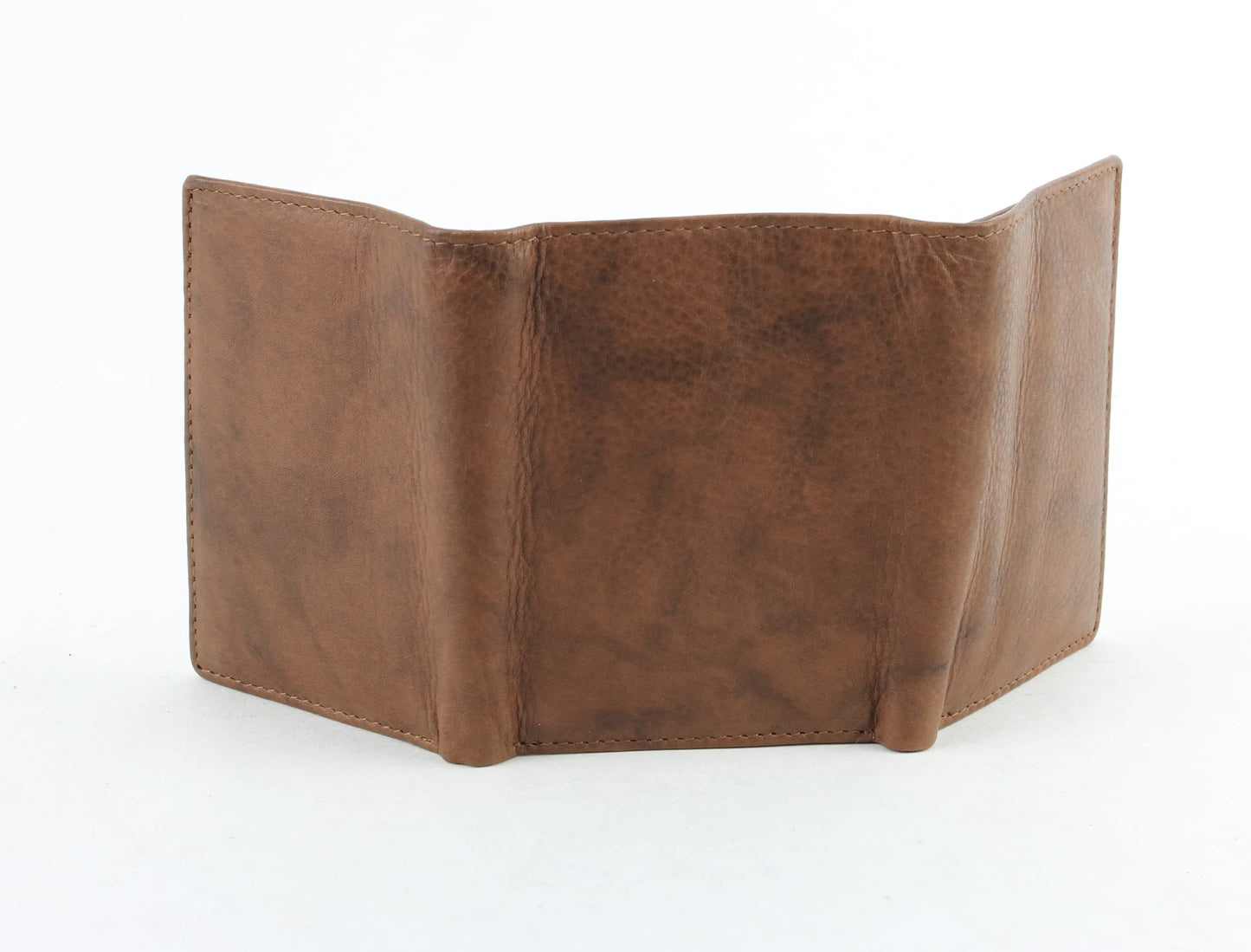 American Bison Trifold Classic Wallet for Men – RFID Blocking Cowhide Leather Wallet (Tan)