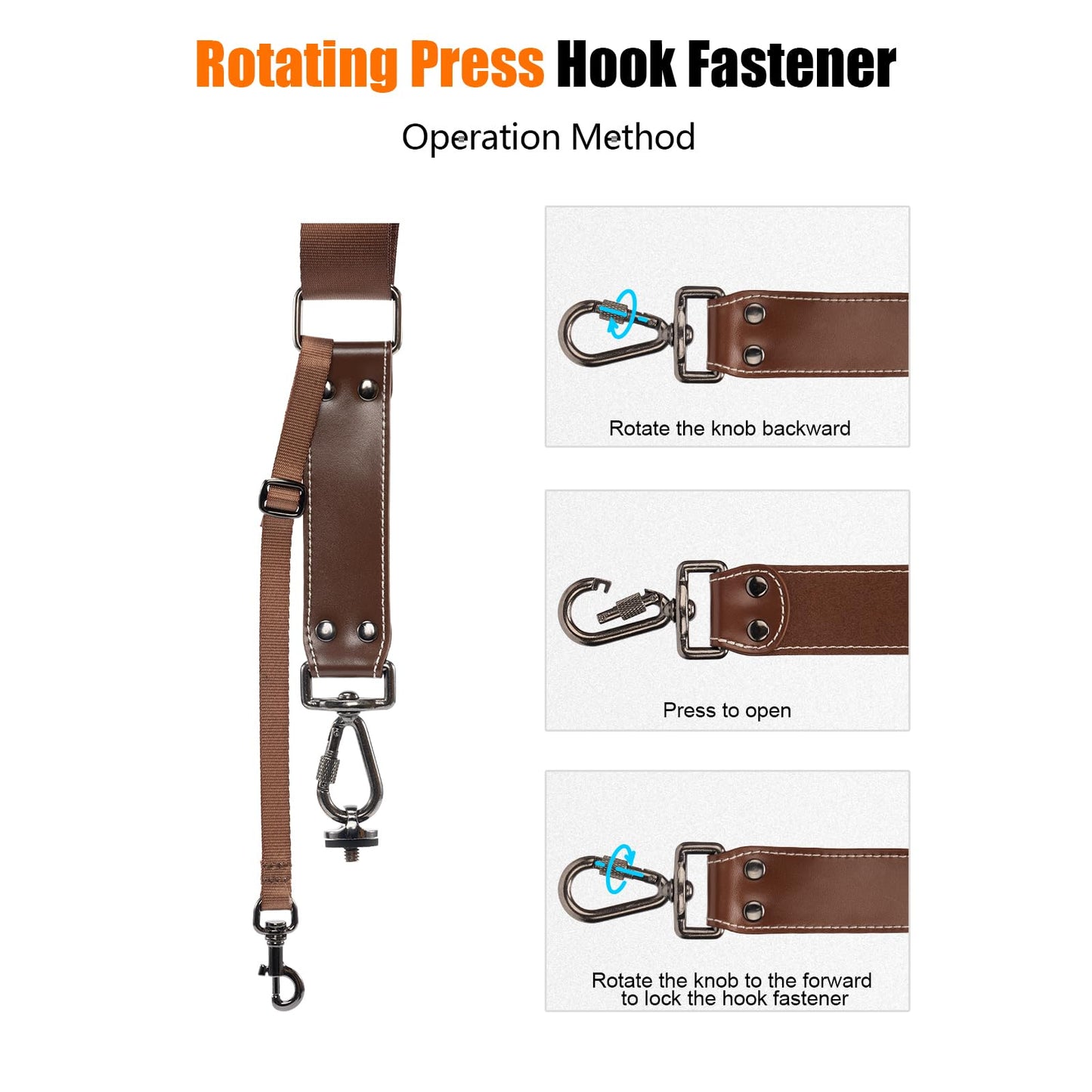 Cwatcun Camera Strap, Camera Harness for Photographers-Leather Dual Camera Neck Shoulder Straps for Canon, Nikon, Sony, Fuji DSLR SLR Mirrorless Camera- 1.0 S Coffee