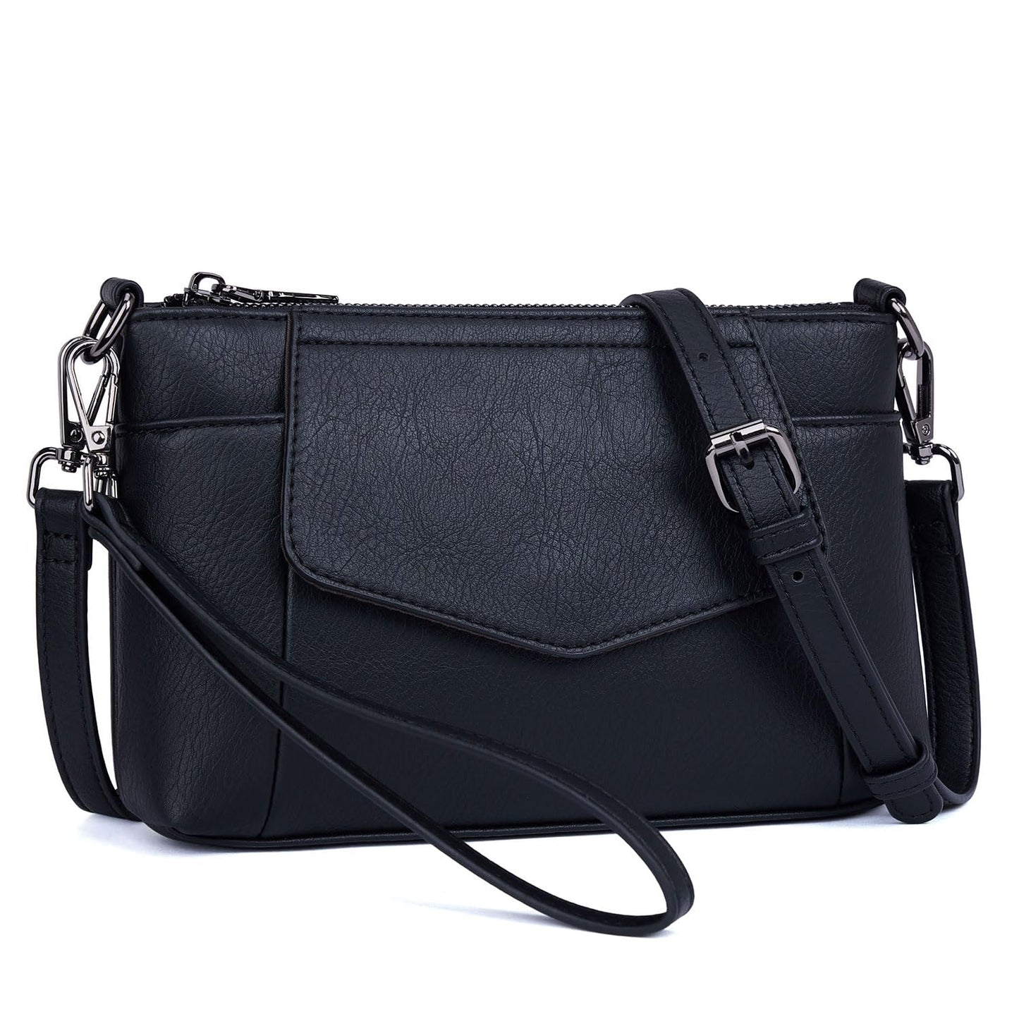 Switrock Small Crossbody Bags for Women,Leather Wristlet Clutch Mini Cell Phone Crossbody Wallet Purses with Card Slots