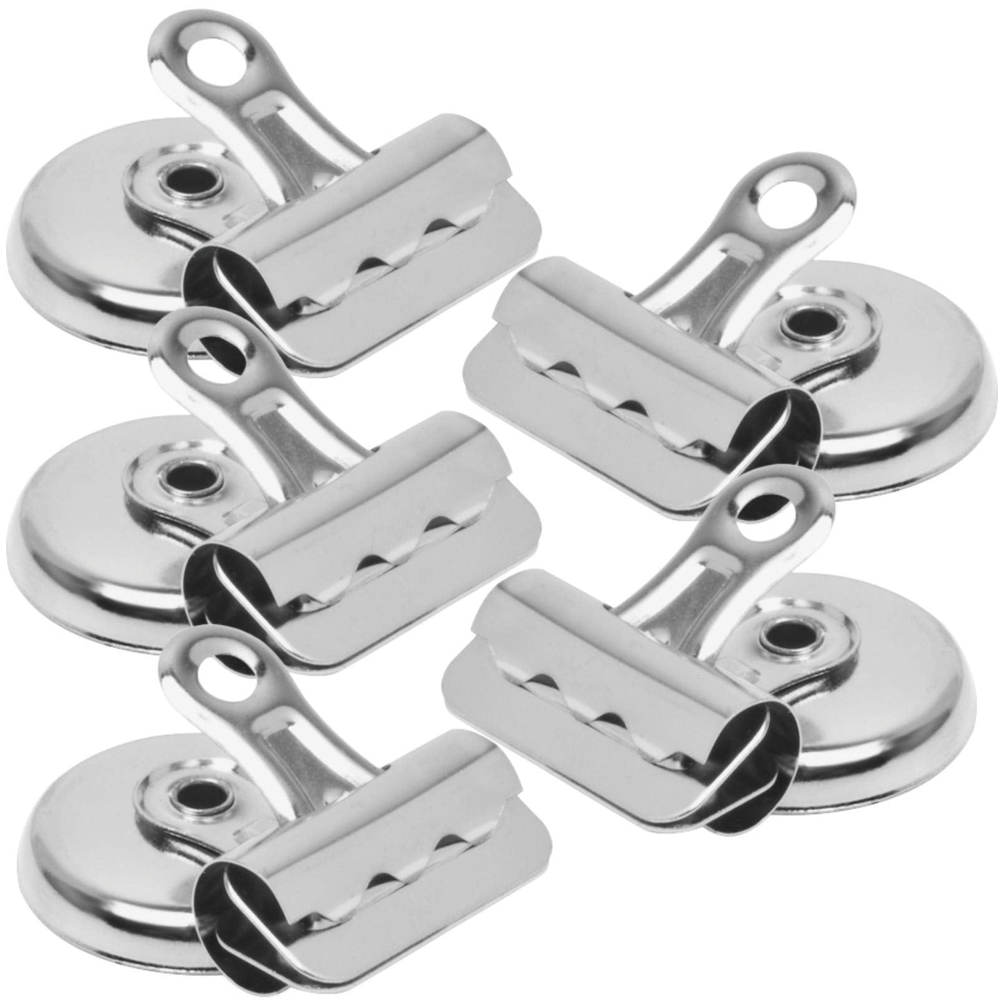 1InTheOffice Bulldog Clips 1.5 Inch - Heavy Duty Refrigerator Magnetic Clips - 1.3" (18 Pack)