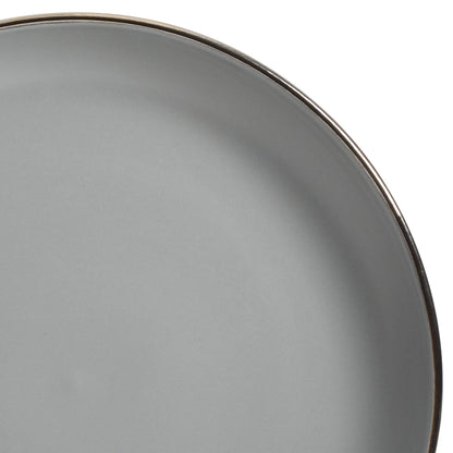 Gibson Home Queenslane 16 Piece Double Bowl Plates and Bowls Dinnerware Sets - Matte Blue