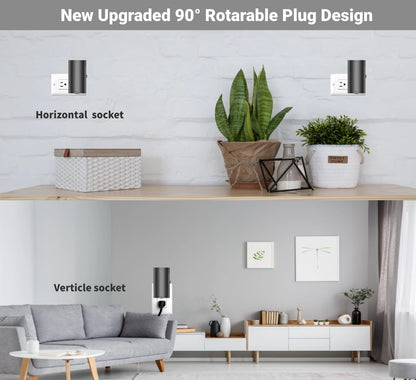 LED Night Lights Plug into Wall, Dusk to Dawn Sensor,5-300LM Adjustable Brightness, Soft White 3000K,Dimmable Night Lights for Kitchen,Hallway Bedroom,Stairs, 2 Pack