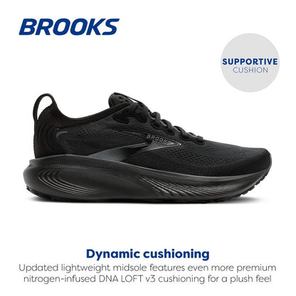 Brooks Women’s Adrenaline GTS 25 Supportive Running & Walking Shoe - Black/Black/Ebony - 13 Narrow