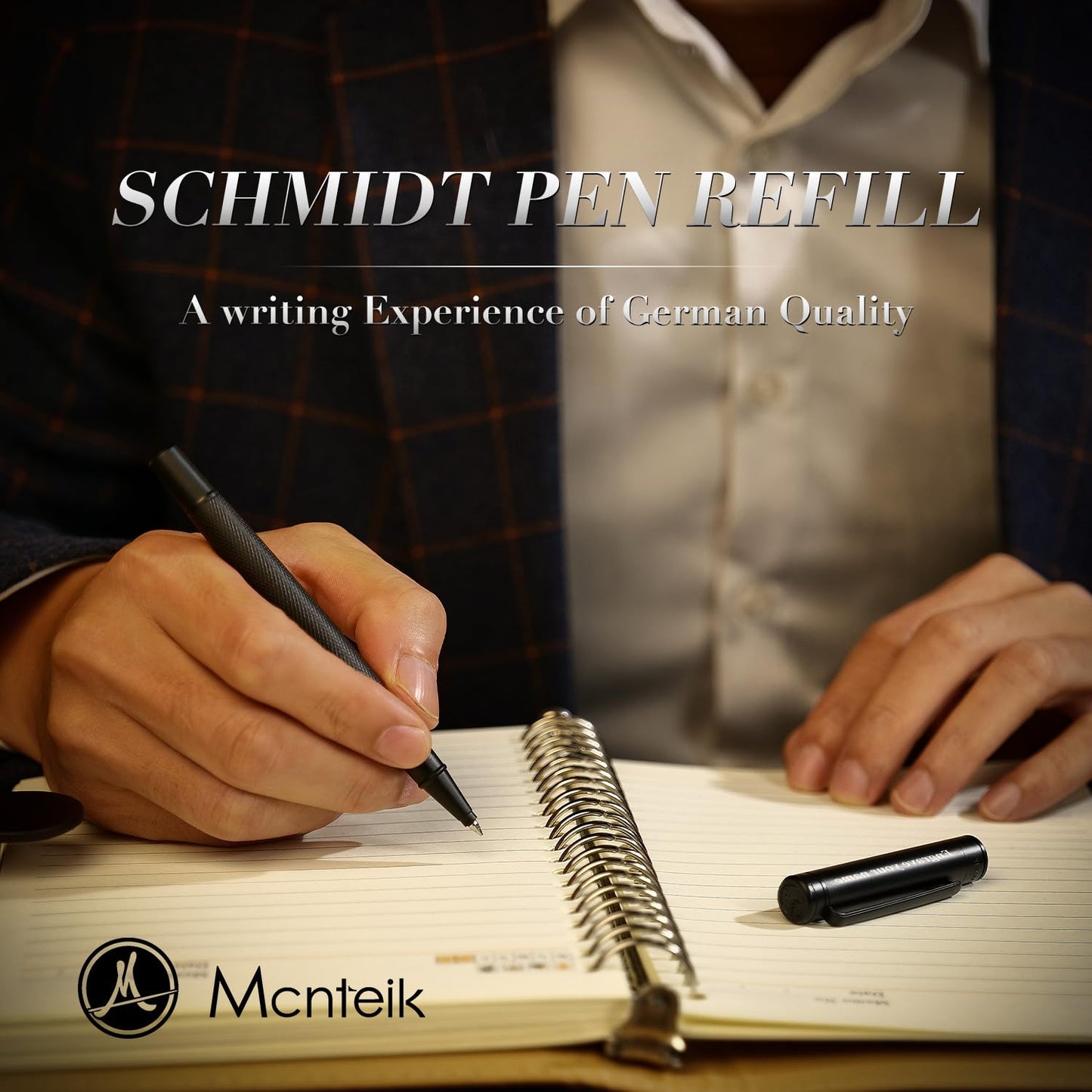 MCNTEIK Personalized Matte Black Forest Rollerball Pen, Luxury Pen with Schmidt Black Ink Refill, Fancy Pen Gift Set for Men & Women, Business Signature, Executive, Office, Nice Fancy Designer Pens