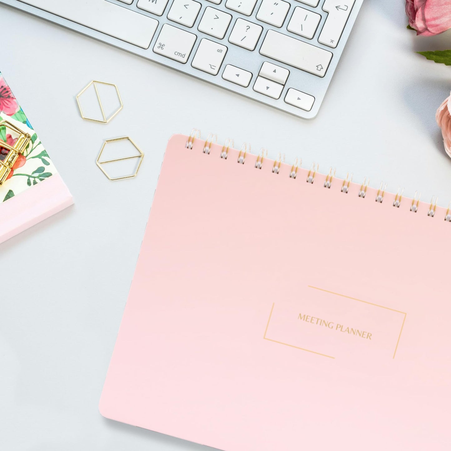 Merely Home | Meeting Notebook for Work | 8.25" x 11.75" | Project Planner | Simple Design | Multiple Layouts | Office and Business Planner (Evergreen, Meeting Planner - Landscape)