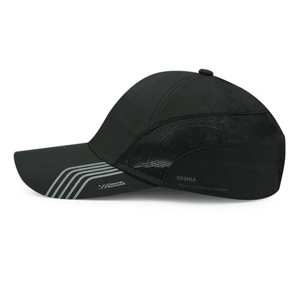 Croogo Quick Drying Sun Hat UPF 50+ Baseball Cap Summer UV Protection Outdoor Cap Men Women Sport Cap Hat, Black, 21.6-24.4 inch