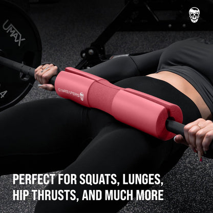 Gymreapers Barbell Squat Pad - Protective Bridge Pad For Hip Thrust, Squats, Lunges - Hip Support, Neck Protection For Bar (Pink)