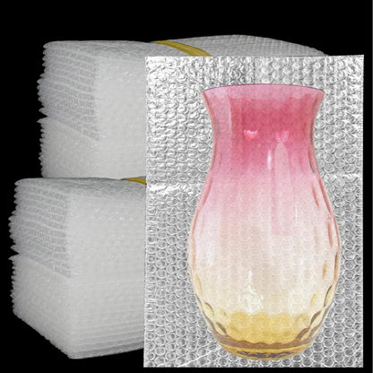 50Pcs Clear Bubble Out Bags, 12”x16” Bubble Pouches Bags for Shipping, Double Wall Cushioning Wrap Pouch for Moving Packaging Storage Fragile China Dishes Electronic Item