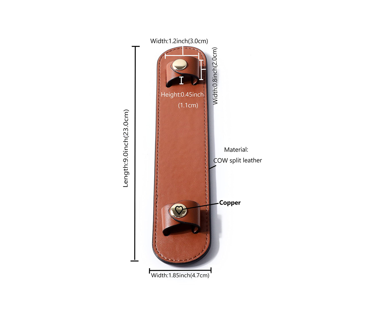 GOXTECH Leather Shoulder Strap Pad for Designer Trendy Bags (Caramel colour)