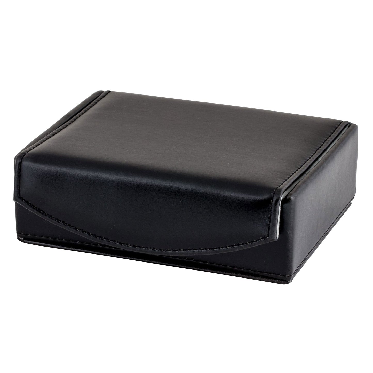 Cuff-Daddy Mens Leather Travel Cufflinks Ring Storage Box Case Includes 2 Sets Metal Collar Stays - Holds 9 To 12 Pairs - ‎5.75 x 4.75 x 1.75 inches Holder Organizer