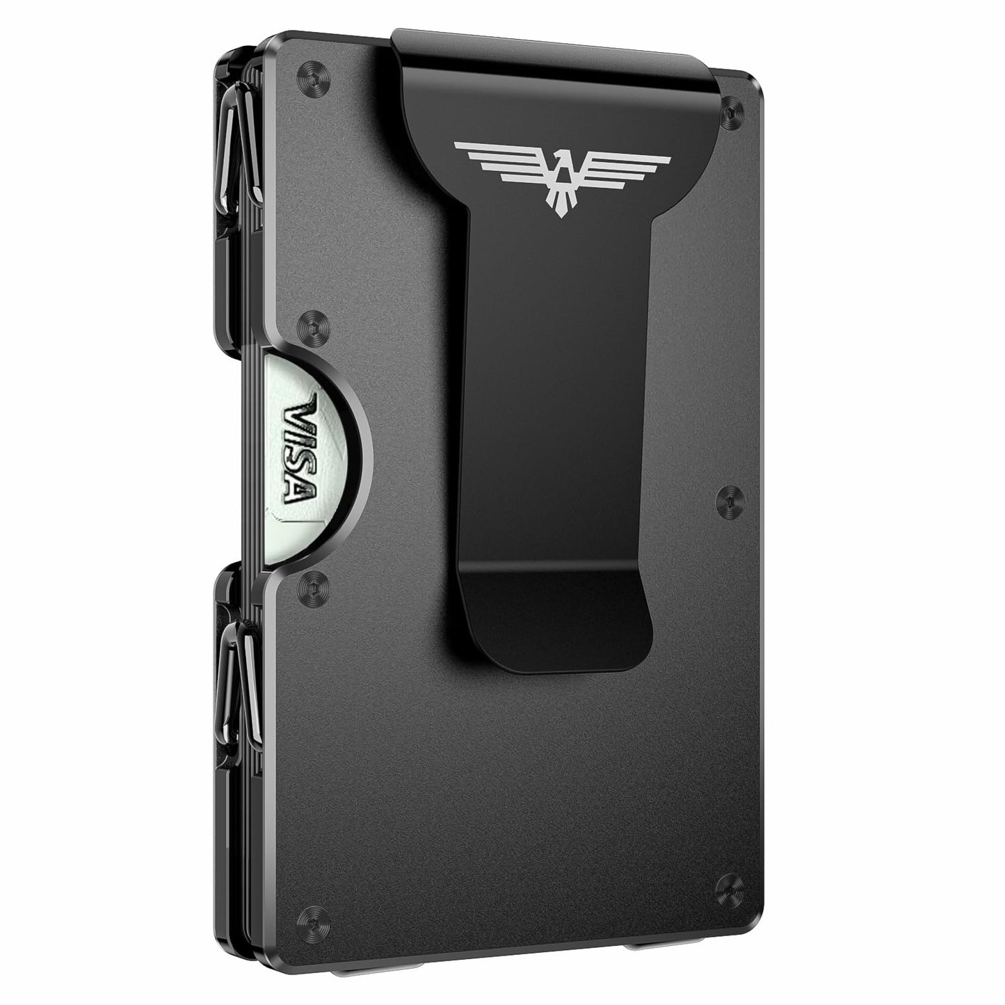 Lenvoten Upgraded Hinged Minimalist Wallet for Men | Slim Metal RFID Blocking Wallet | Credit Card Holder & Money Clip Holds 20 Cards | Premium Scratch-Resistant Finish | Ideal Gift for Men