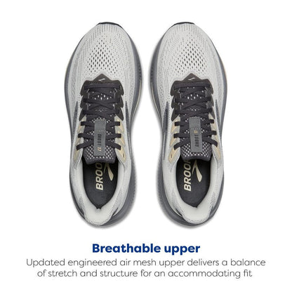 Brooks Men’s Ghost 17 Neutral Running Shoe - Vaporous Grey/Primer/Sand - 15 Medium