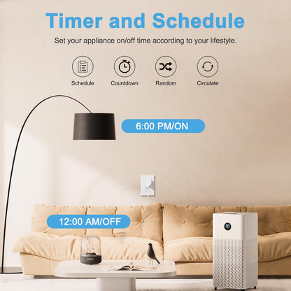 EIGHTREE Matter Smart Plug 𝗛𝗼𝗺𝗲𝗸𝗶𝘁 𝗦𝘂𝗽𝗽𝗼𝗿𝘁𝗲𝗱 𝗛𝘂𝗯 𝗥𝗲𝗾𝘂𝗶𝗿𝗲𝗱, Smart Plugs That Compatible with Alexa & Google Home, WiFi Plug w/Remote Control, Timer & Schedule 2.4GHz Wi-Fi