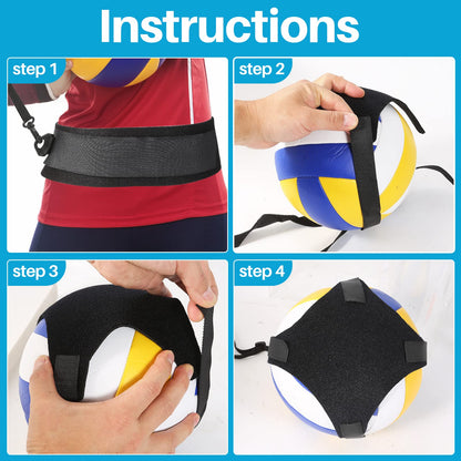 Volleyball Training Kit for Solo Practice, Adjustable Volleyball Serve Trainer & Rebounder, Volleyball Training Equipment for Serving, Setting & Spiking, Volleyball Training Aids for Youth & Adults