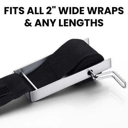 Lanties 2 Pack Hand Wrap Roller Stainless Steel Wrist Roller Portable Zip Hand Wraps Equipment Fits 2" Wide & Any Lengths Wraps