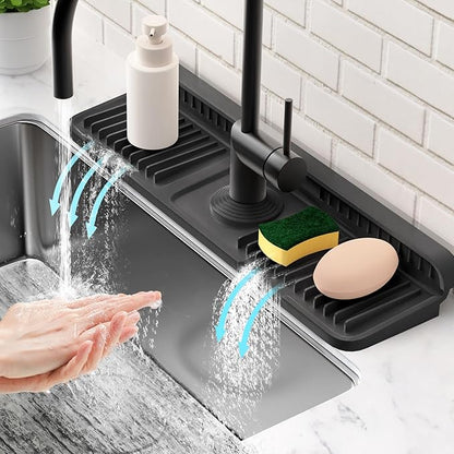 17.7'' Folding Faucet Mat for Kitchen Sink Splash Guard Kitchen Sink Faucet Mat