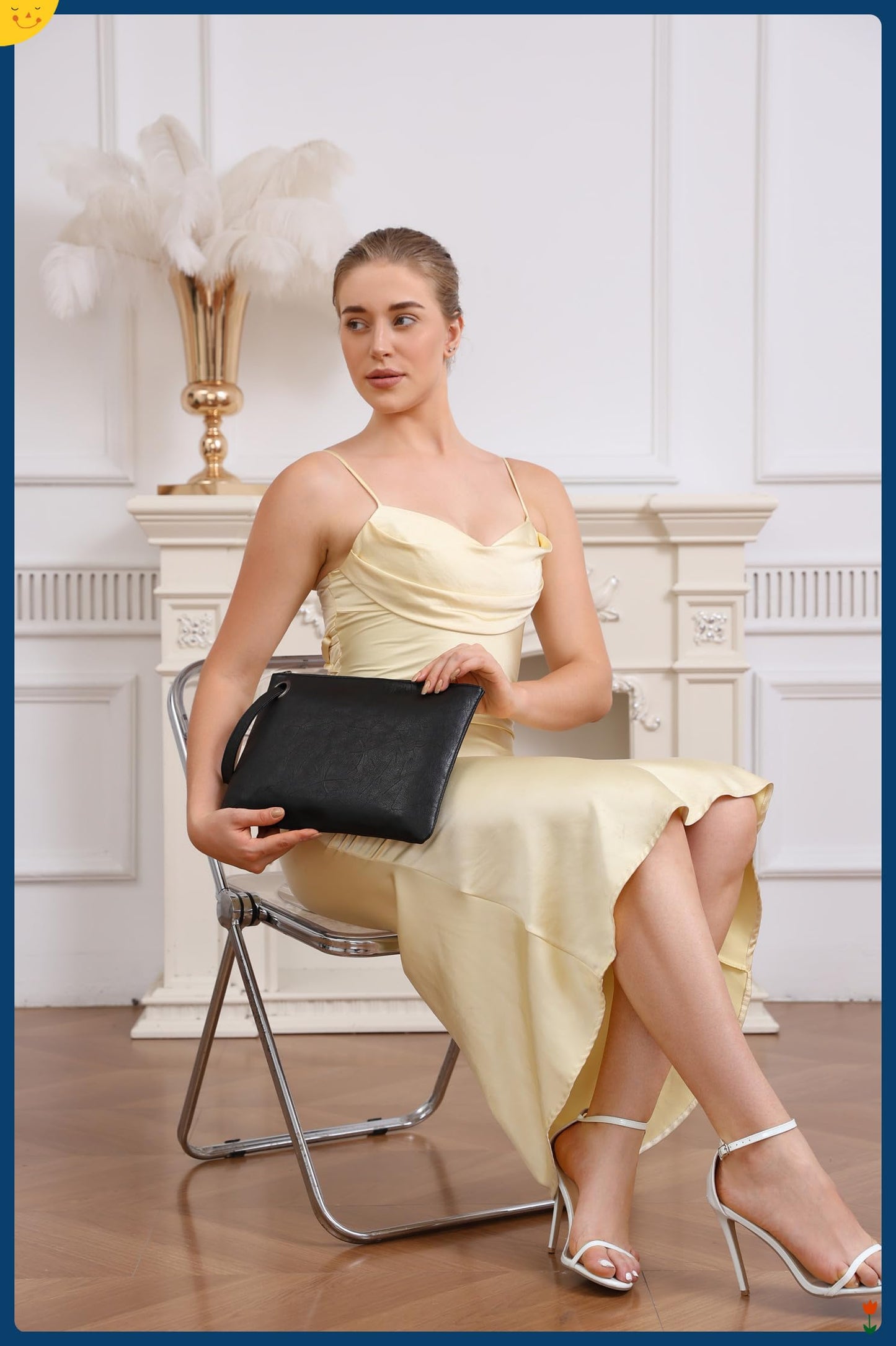 ruizedidi Clutch Purses for Women Evening Bag Women's Handbags Purse Trendy Designer Wedding Pu Leather Wristlet Blue gray