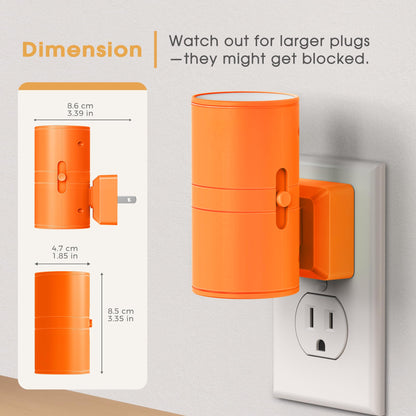 Briignite Night Lights Plug into Wall, Modern LED Night Light Plug in, Dusk to Dawn Sensor, Soft White 3000K, 0-100LM Adjustable Brightness, Dimmable NightLight for Hallway, Bedroom, Stairway, 2 Pack