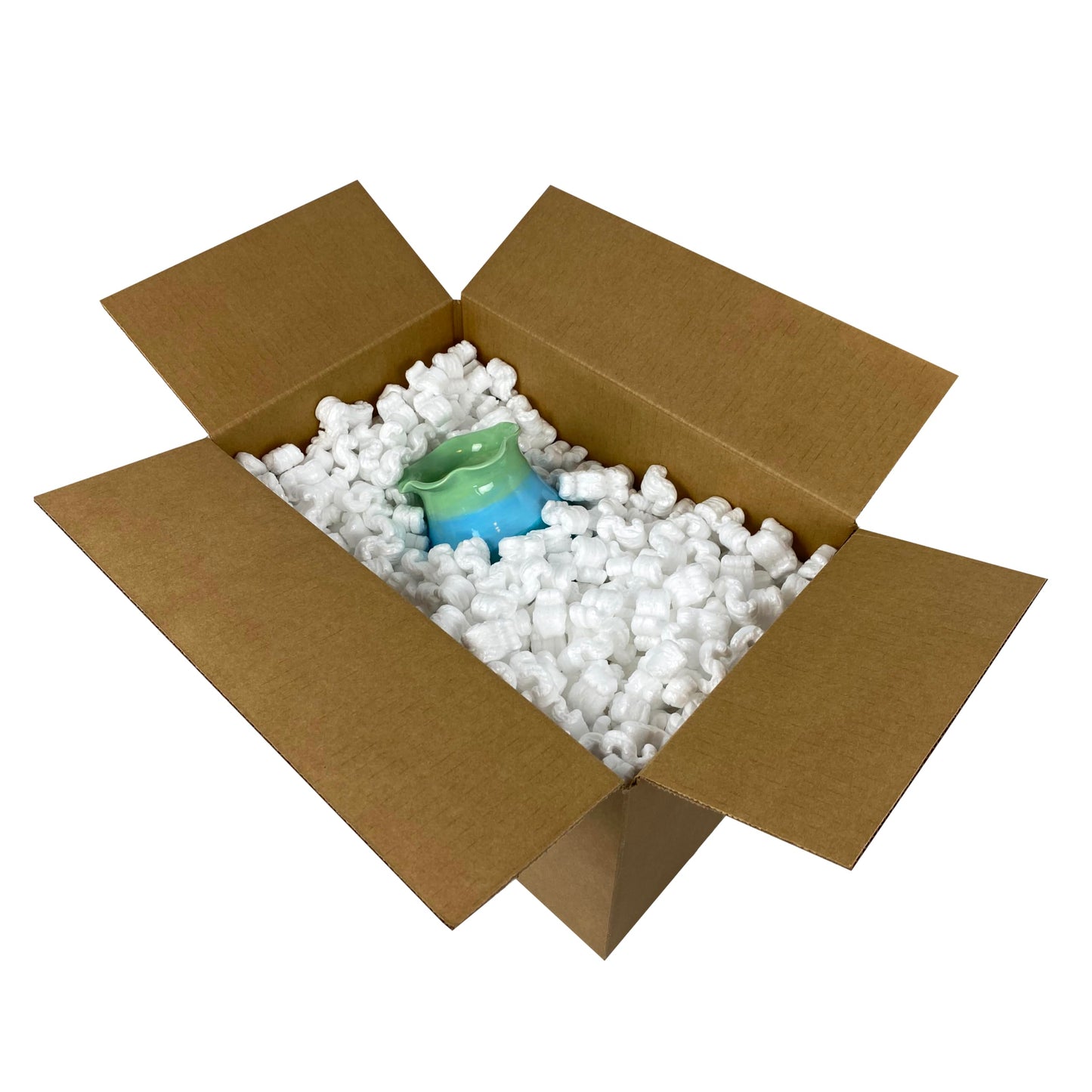 UOFFICE Packing Peanuts 3.5 cu. ft. (22.5 Gallons) S Shaped, Cushioning (1-Pack, White), Packing Peanuts For Shipping, Moving, Storage & Packing