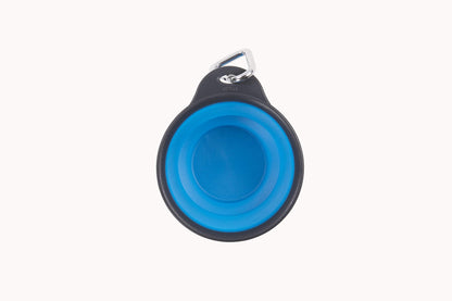 Dexas Popware for Pets Collapsible Travel Cup, Large, Gray/Blue