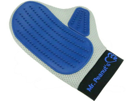 Mr. Peanut's Grooming Glove Brush and Deshedding Aid - Pet Hair Remover Mitt - for Long and Short Hair Grooming of Dogs, Horses, Bunnies and Some Agreeable Cats