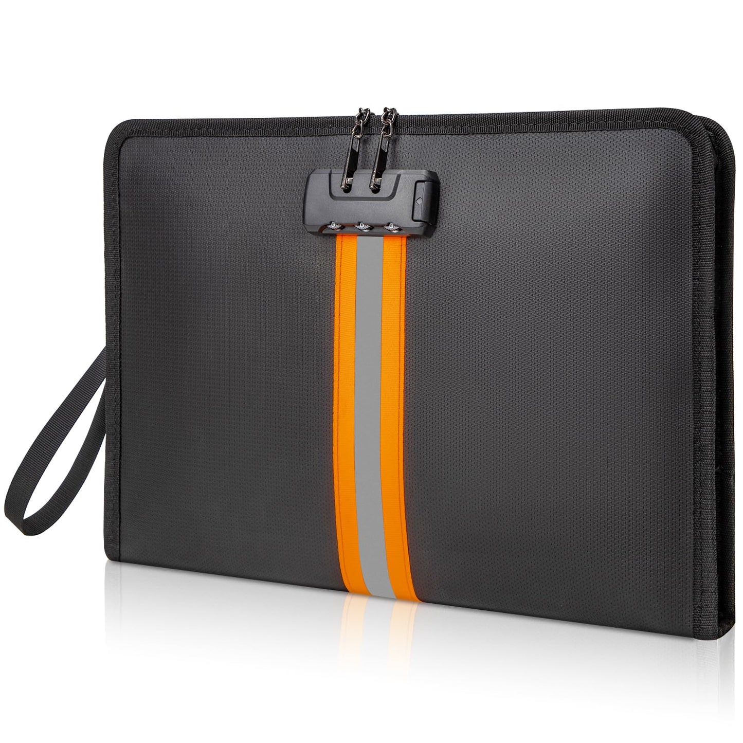 XIAODUN Fireproof Document Bag with Lock，13"×9.2" Fireproof Money Bag，with Zipper and Lock，Suitable for Tablets, A4 Documents, Cash, Mobile Phones, Credit Cards and Notarized Documents.