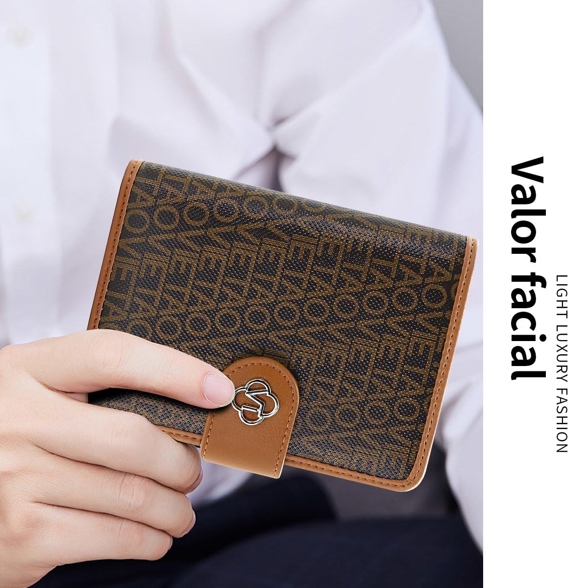 XIMAND Passport Holder Wallet Bag with AirTag Holder, Card Slots and Passport Solt Ticket Cash Solt, Photo Solt Sim Card Pen Slot.Brown