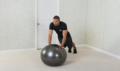 Black Mountain Products Professional Grade Stability Ball - Pro Series 1000Lbs Anti-Burst 2000Lbs Static Weight Capacity Blue