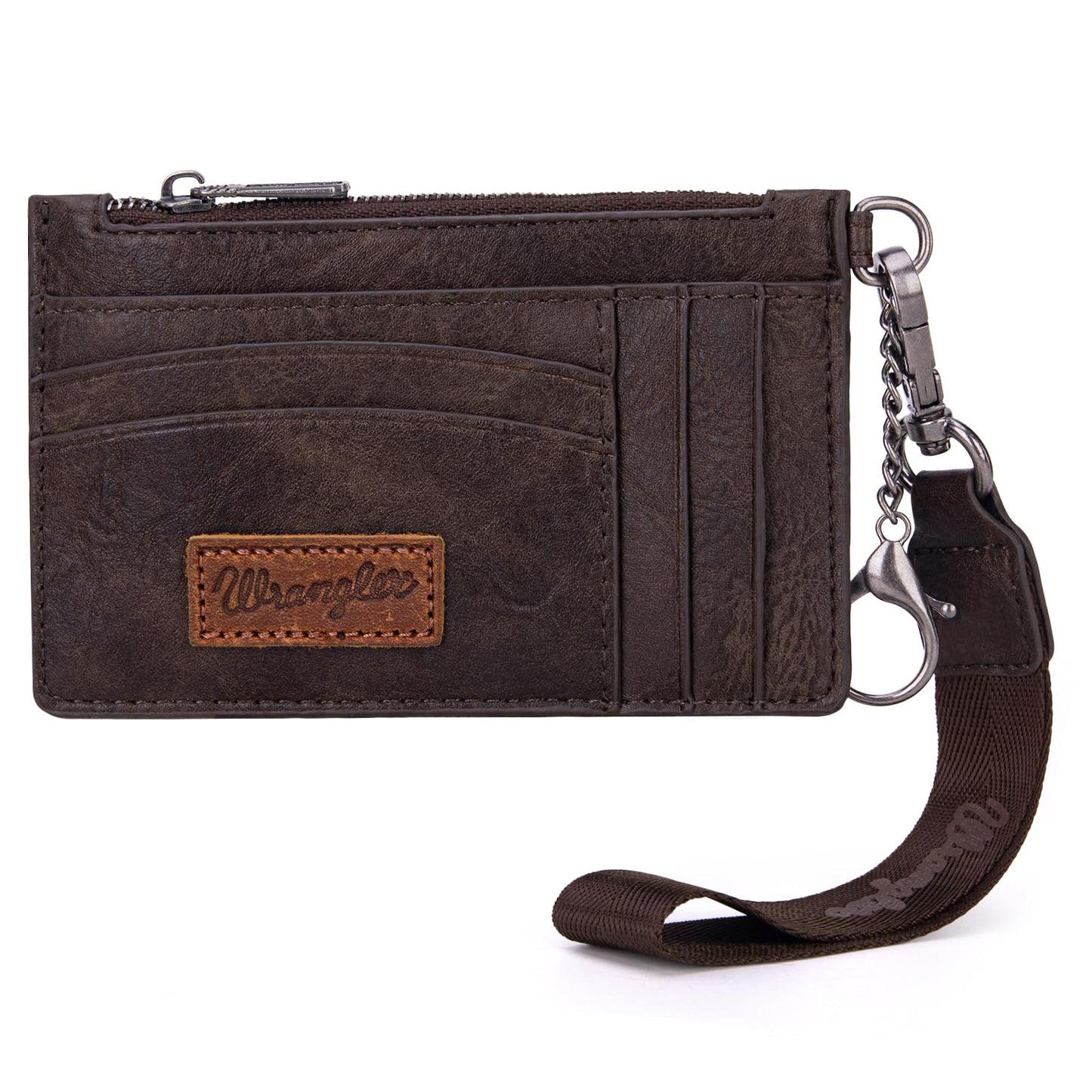 Montana West X Wrangler RFID Card Holder Slim Credit Card Wallet Small Credit Card Holder for Women Keychain Wristlet Wallet