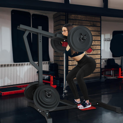 VIVITORY Leverage Squat Calf Raise Machine, Lower Body Training, Hack Squat Machine and Leg Press Machine, Weight Training Home Workout Equipment