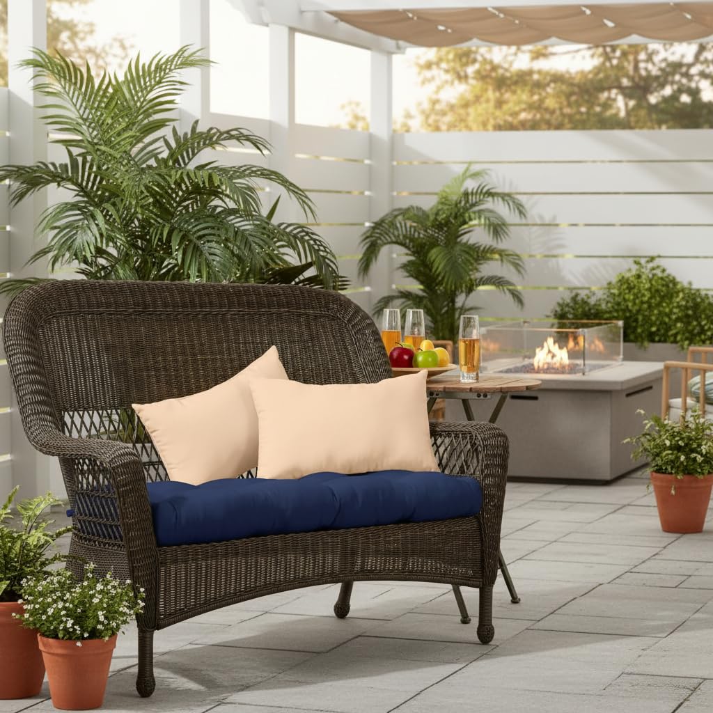 Greendale Home Fashions 2-Pack Outdoor 19x12 inch Rectangle Decorative Throw Pillow, Sanddollar