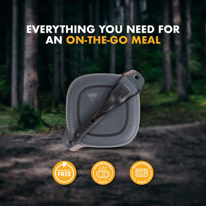 UCO 6-Piece Camping Mess Kit with Bowl, Plate, Camp Cup, and Switch Spork Utensil Set