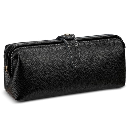 shuainiu Travel leather makeup bag, waterproof mini makeup box, small travel storage bag