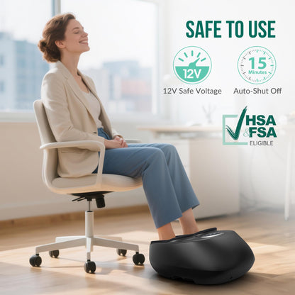 Snailax Foot Massager with Heat, FSA HSA Eligible, Kneading, Compression, Vibration, Shiatsu Feet Massage Machine for Plantar Fasciitis, Neuropathy, Foot Warmer, Christmats Gifts for Women Men,Size 13