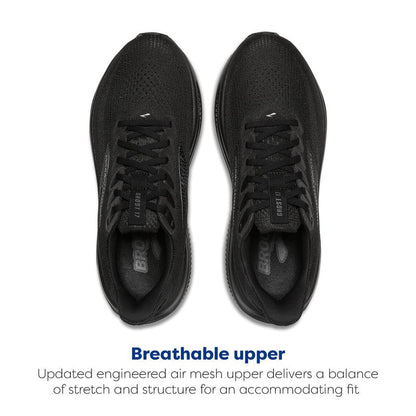 Brooks Men’s Ghost 17 Neutral Running Shoe - Black/Black/Ebony - 11 X-Wide