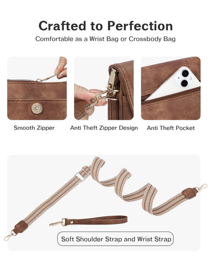 CHOLISS Small Crossbody Bags for Women, Vegan Leather Cell Phone Purse, Mini Travel Purse with Adjustable Strap Womens Gifts