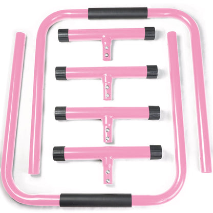 Titan Fitness Pink Dip Stand Station, Adjustable Height Upper Body Stabilizer Parallettes, Rated 300 LB for Tricep Dips, Pull-Ups, Push-Ups, L-Sits