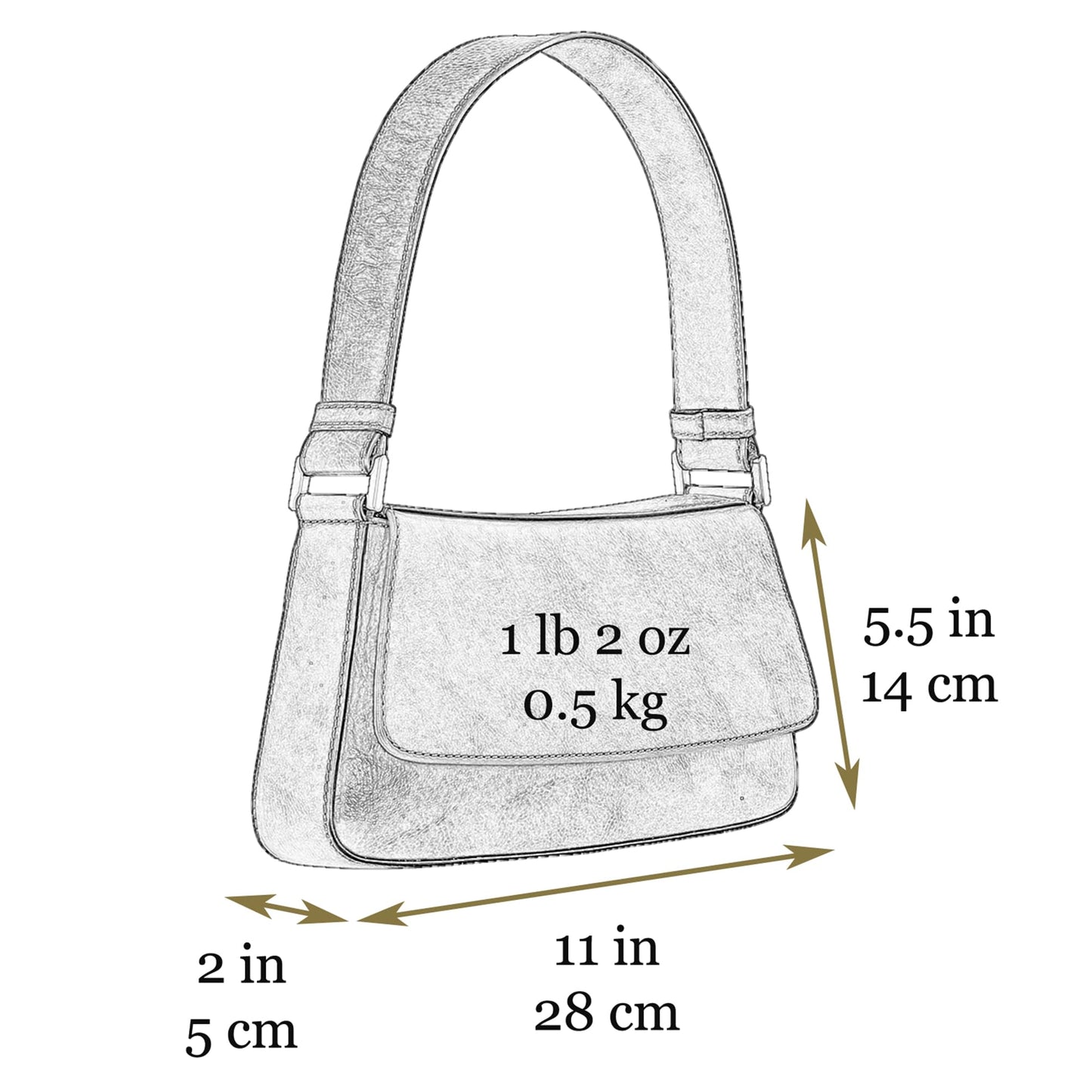 Time Resistance Leather Handbag - Full-Grain Leather Purse for Women - Shoulder Bag Made in Italy (Black)