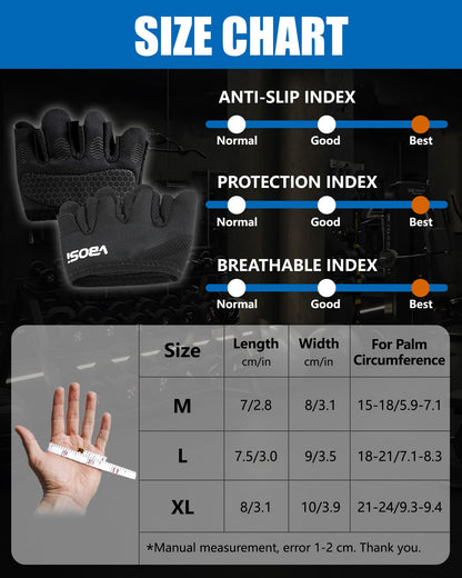 FitDA Weight Lifting Gloves, Short Micro Workout Gloves for Men & Women, Grip Pads with Full Palm Protection,Great for Weightlifting,Gym,Cross Training,Powerlifting (Black-L)