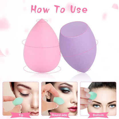 40Pcs Mini Makeup Sponge Multi Colored Beauty Sponges Blender Professional Blender Sponges Super Soft Facial Makeup Tools for Foundation, Powder, Liquid