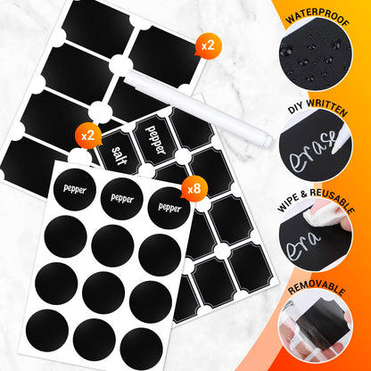 Segarty Spice Jars, 6 Pack 3 oz Spice Bottles with Shaker Lids, Glass Empty Storage Containers with Adjustable Stainless Steel Flow Top for Your Regularly Used Spices